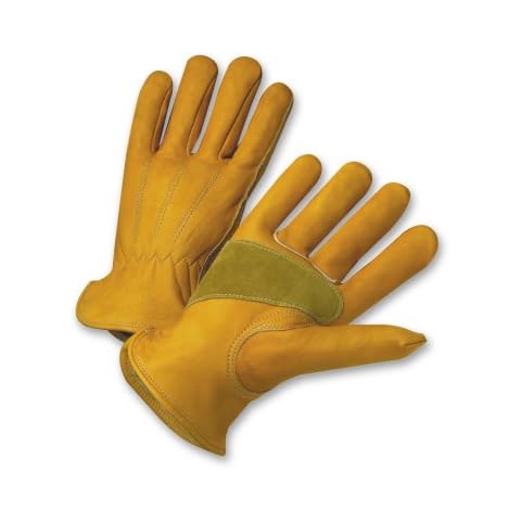 West Chester Holdings 84000/L Master Guard Premium Grain Cowhide Driver Glove, Gold Cover