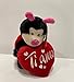 Dor San Valentino Peluche Coccinella con Cuore, Misura cm 22. Scritta Ti Amo o  Ti Voglio Bene a Scelta