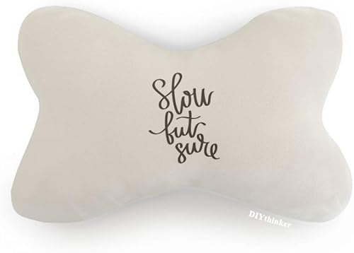 Cojín para reposacabezas de almohada de decoración de cuello con cita lenta pero segura