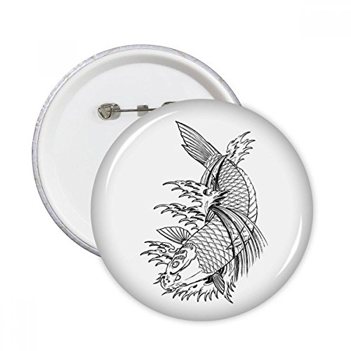 Badge Natation broche bouton vêtement décoration pins poissons chinois multicolore