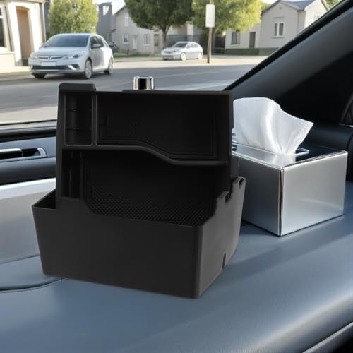 Console de voiture encombrée solution organisateur de rangement