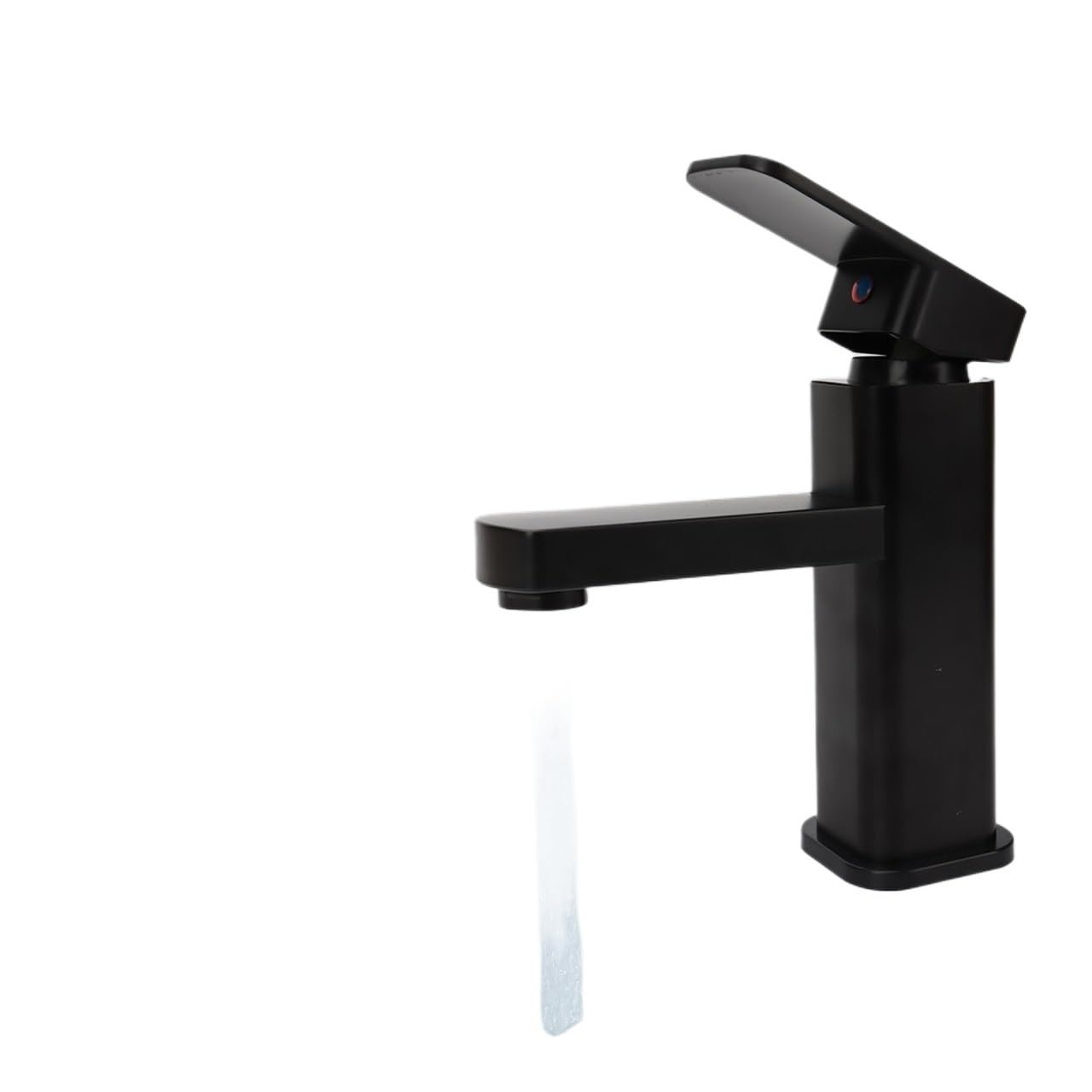Mitigeur de salle de bains cascade or rose monotrou robinet mélangeur eau chaude et froide