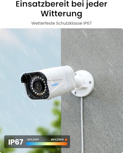 Reolink 4K &Uuml;berwachungskamera Set Aussen, 6X 8MP PoE IP Outdoor Kamera mit Smarter Personenerkennung und Fahrzeugerkennung, 8CH 2TB HDD NVR f&uuml;r 24/7 Video&uuml;berwachung, 30M IR Nachtsicht, RLK8-800B6