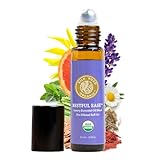 Silk Road Organic Restful Ease Essential Oil Sleep & Stress Blend Roll On - 100% Pure USDA Certified with Indian Sandalwood - Stress Ease Aromatherapy & Calming Relaxation - 10 ml Roller