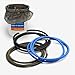 Trash Can Rubber Bands Fit 8 to 32 Gallon Cans, Hongmed Garbage Elastic Bands for Kitchen/Office/Garage, Trash Bag Holder Straps Set of 3 in Black, Blue, and Green