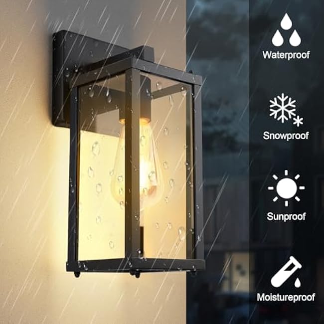 Outdoor Porch Lights Sconce Modern Black Wall Light