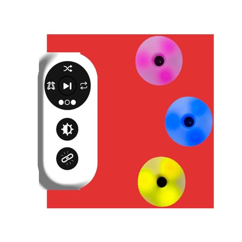 IEVEDIVB Luz de Entrenamiento de reacción, Equipo de Entrenamiento de Velocidad de reacción ágil con Control Remoto, 4 Modos/4 Colores de luz, diseño Circular de 56 mm, detección Inteligente