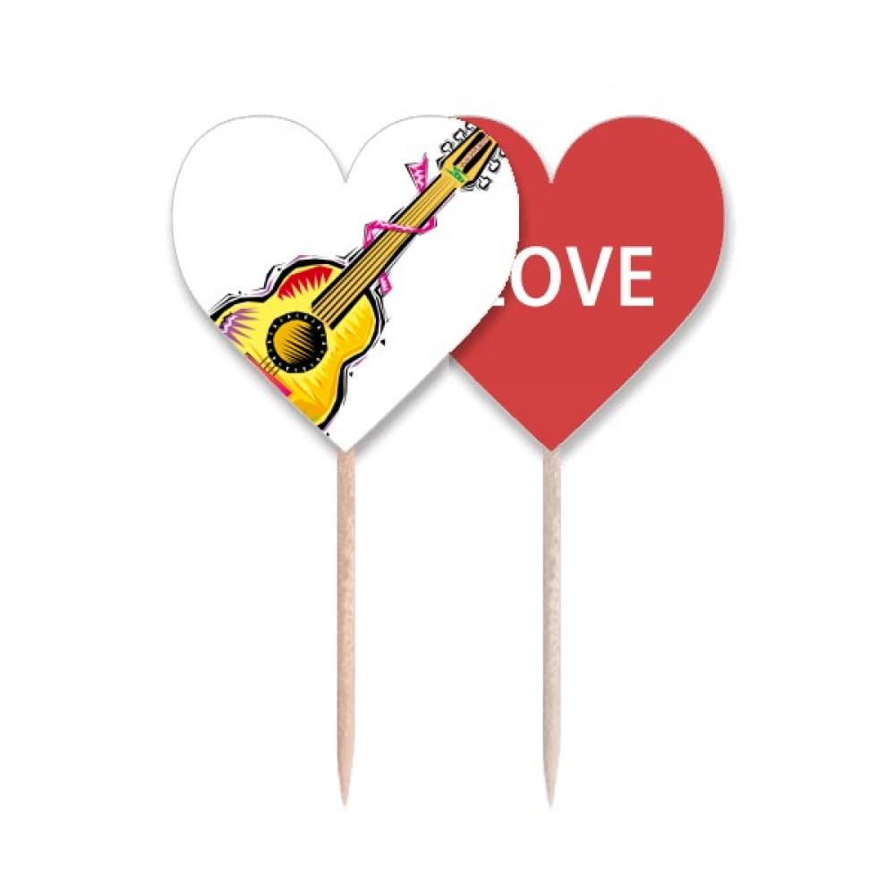 Cure-dents Drapeau Guitare Mexique pour éviter la confusion des plats sur vos buffets