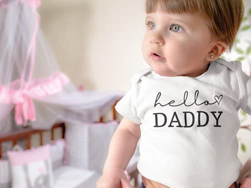 Brain Juice Tees Pregnancy Announcement Romper - Hello Daddy Onesie Pregnancy Announcement - Pregnancy Announcement For Dad2