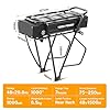 YS YOSE POWER 48V 20.8Ah Rear Rack Ebike Battery for Max 1500W Electric Bicycle Batteries Black Luggage Rack 500W 1000W 1500W E-Bikes (Black Battery with Rack) #1