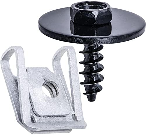 Amazon.com: Rexka 10 Sets M4.8 Fender Liner Bumper Cover Screw & U  