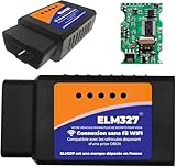Elm327 OBDII WiFi + Srvice Francais 7/7J - LIT ET EFFACE Les Codes ERREURS Instantané, Valise de Diagnostic Tous VÉHICULES - Android et iPhone - Vendeur Francais avec Support 7/7J 2025
