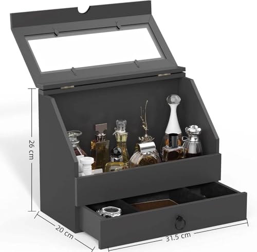 Soporte de colonia a prueba de caídas HoldOneLight con amplio cajón de madera espacioso 8