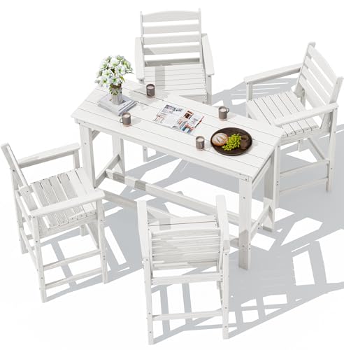 SERWALL 4-Chair HDPE Bar Set