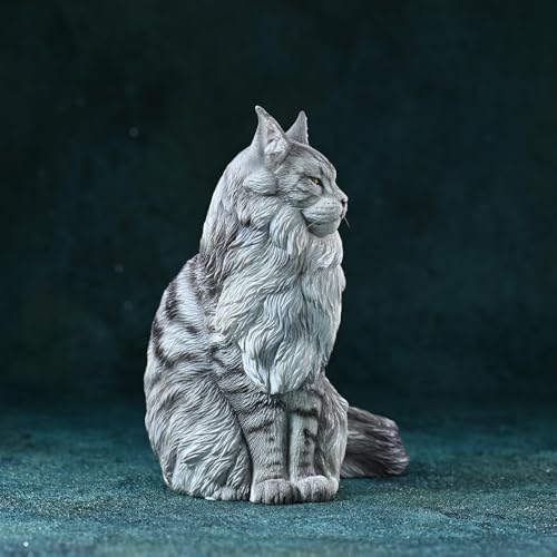Statue de chat Maine figurine décorative pour sublimer une table nue