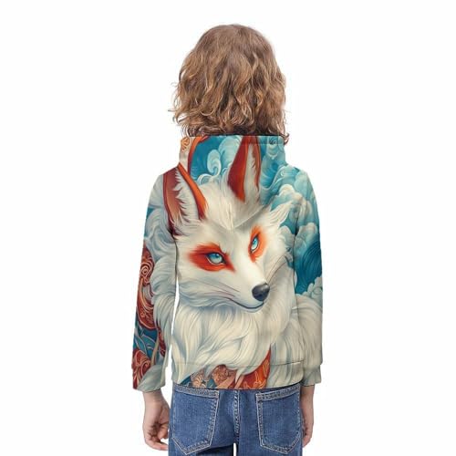 Sweat à capuche renard 3D pour garçon de 13 à 15 ans - 4