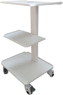 TECHTONGDA Mobile Salon Trolley Beauty Cart, 3 Tier Rolling Cart, Esthetician Cart with Wheels, Salon Roller Trolley Cart, Storage Cart for Lab, Hospital, Dental Office, Salon and More