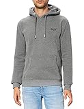 Original y vintage Superdry Vintage Logo Emb Hoodie Sudadera con Capucha, Rich Charcoal Marl, M para Hombre