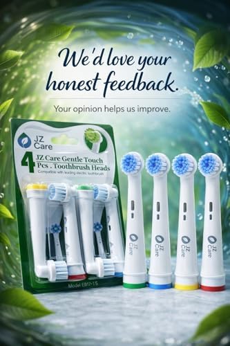 JZ Care Gentle Touch Electric Toothbrush Heads, 4-Pack — view 8