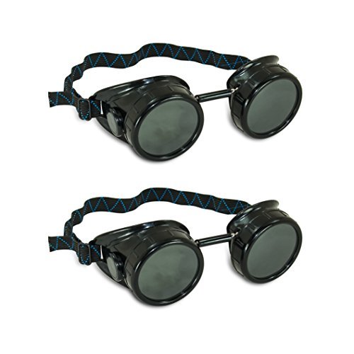 Black Welding Cup Goggles - 50mm Eye Cup (2) by AES Industries