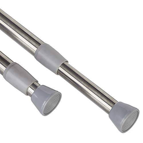 Tringle extensible inox sans percer pour bloquer un rideau de douche instable - 7
