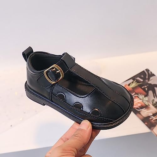 Toddler Girls T-Strap Mary Jane Dress Ballet Shoes School Oxford Buckle Flat𝐬 for Easter Part𝐲 Uniform Shoes2