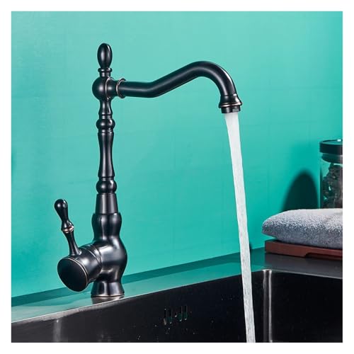 Robinet mitigeur en laiton bronze huilé au design haut de gamme