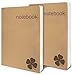 Le Vent Set of 2 Lined Bound Notebooks, 200 Pages Each, A5 5x8 Inches, 100gsm Lay Flat Paper, Recycled, Minimalist Notepad for Writing, Planning and Journal Refills
