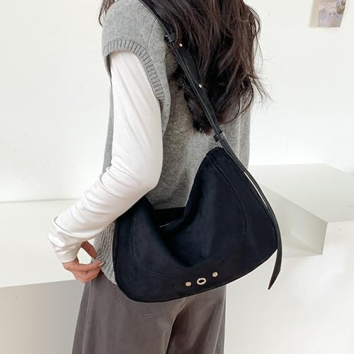 Sac à bandoulière daim sangle réglable style coréen décontracté usage quotidien - 2