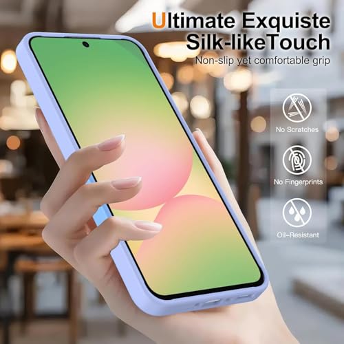 Image of VONZEE Compatible with Samsung Galaxy A36 5G Case Luxury Retro Flowers Floral Clear for Magnetic Wireless Charging Case Shockproof Case PC+TPU Cute Glossy Shiny Cover for Girls Women, Official Blue