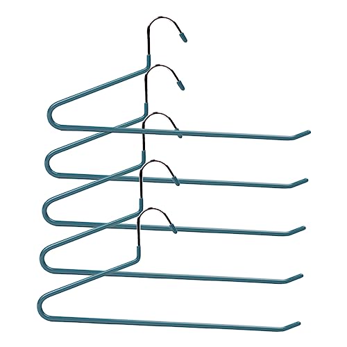 OFFSCH Pants Hanger Space Saving 5pcs Non-Slip Pant Hangers for Bathroom Bedroom