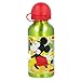 Mickey Mouse - Juego de fiambrera con 3 compartimentos (aluminio) Botella de aluminio.