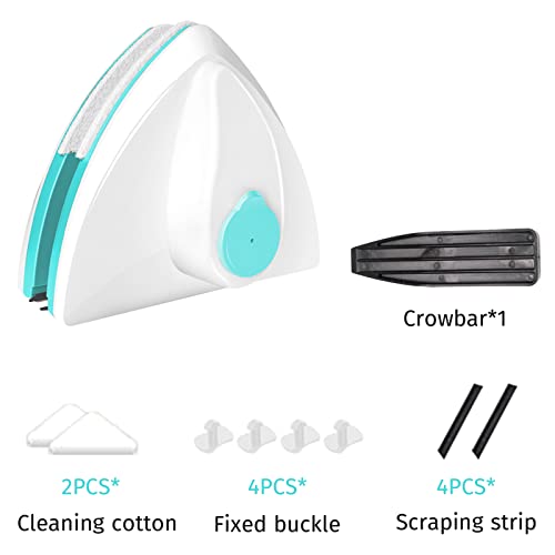 Aoikumo Water-Filled Magnetic Glass Brush Double Side Glass Cleaning Brush For Window Cleaning Household Cleaning Tool Magnetic Window Cleaner Brush Thickness 0.6''- 1''(15-26Mm) #TOP4