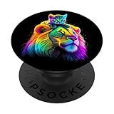 Photo Gallery leone multicolore e gatto amanti degli animali regalo gatto mamma papà popsockets popgrip adesivo Photo Gallery leone multicolore e gatto amanti degli animali regalo gatto mamma papà popsockets popgrip adesivo