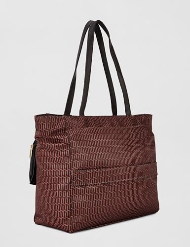 Image of Lavie Luxe Women's Monogram Zumi Large 15 Inch Laptop Tote Handbag | Tote Bag for Work | Ladies Purse | Stylish Shoulder Bag | Gift for Women