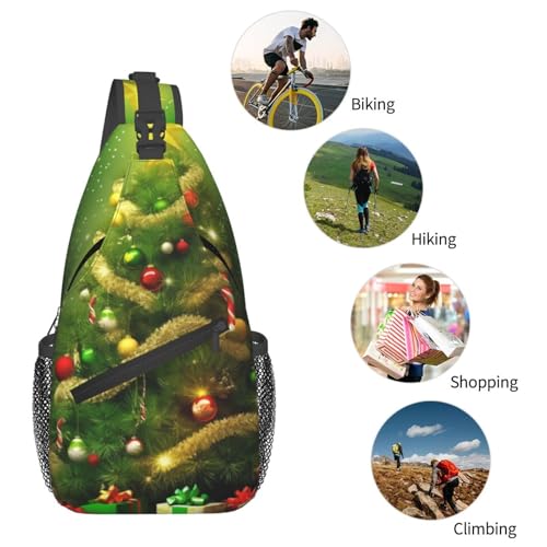 Bolso cruzado casual negro para hombres y mujeres miniatura 6