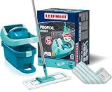 Leifheit Kit Profi XL Essore housse avec Roulettes et Lave Sol, housse de rechange incluse, seau et balais serpillère simples à utiliser avec mécanisme d'essorage intégré
