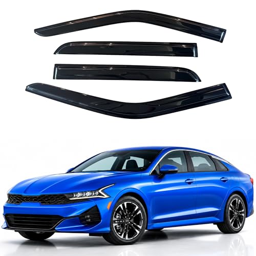 Image of IG Window Visors Fit for 2021-2026 Kia K5, Out-Channel Rain Guards Vent Wind Deflectors 4PC, Car Accessories for 21-26 Kia Optima