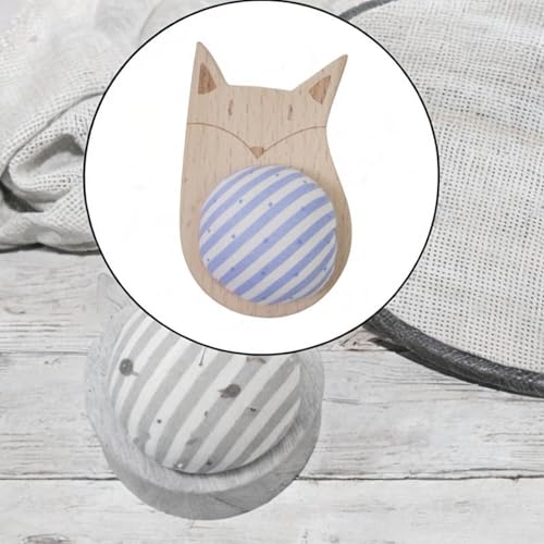 Almohadilla de alfileres decorativa con base de madera noble y acabado para bordado 5