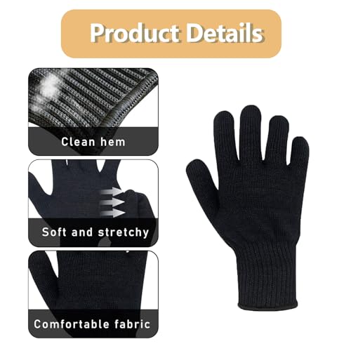 VARKAGE 4 Stück Hitzeschutz Handschuh Lockenstab, Hitzebeständige Handschuhe, Hitzehandschuh Lockenstab für Hitze Glätteisen Handschuhe Haarwerkzeuge