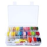 Peirich Embroidery Floss Friendship Bracelet Floss Bracelets String Kit with Organizer Storage Box 54 Colors Crafts Floss with Color Number and Floss Bobbins 38 Pcs Cross Stitch Tools