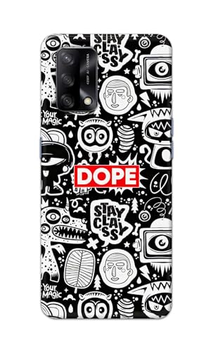 Image of Printed Hard Back Cover Case for Oppo F19 | Oppo F19s | Oppo A74 4G Back Cover (Mixed Cartoons) -1111