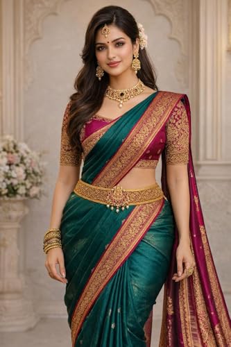 Image of Fresh Bite Box Dhaga Ring Original Mirror Work, Adjustable Waist Hip Belt Kamarbandh for Saree, Saree Belt, Gown & Dress, Sontada Patti Vadanam kamarband for Women 01