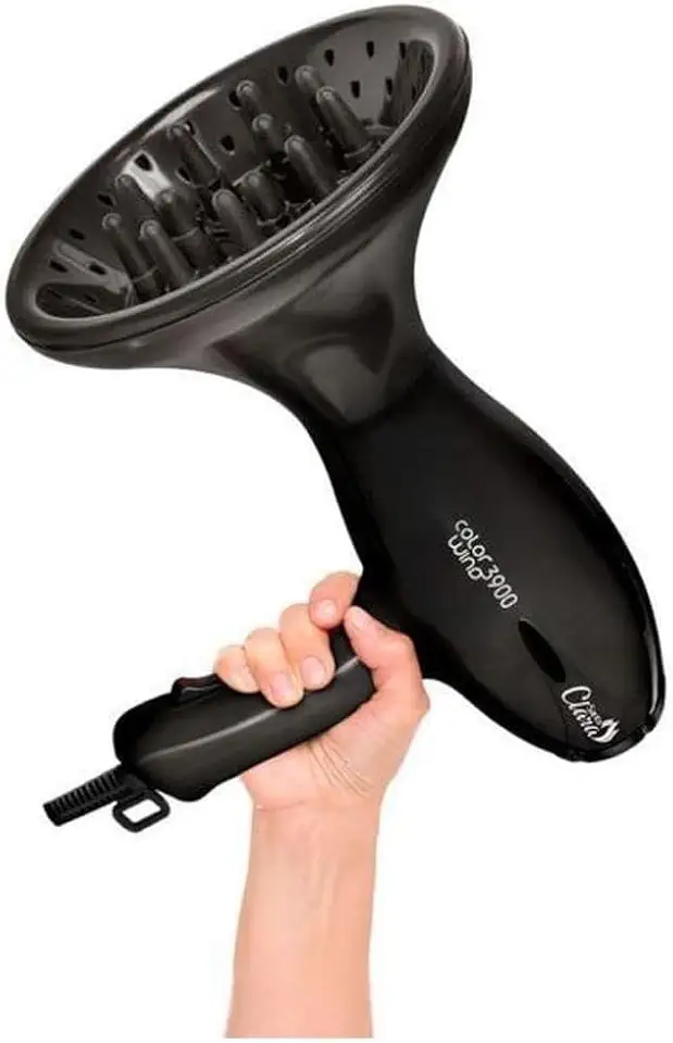 Difusor Universal para Secador de Cabelo, Preto, 17cm, Compatível com Bocais até 4,5cm, 60 Saídas de Ar, Modelador de Cachos Profissional