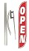 LookOurWay Open Feather Flag Complete Set with Pole and Ground Spike