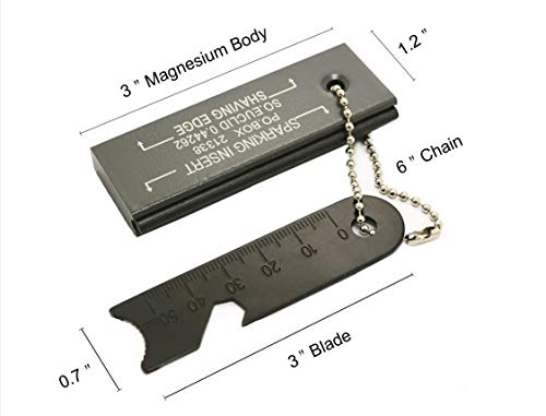 Magnesium Flint Fire Starter, Survival Fire Blocks with Striker for Camping/Hiking/Emergency (4 Pack) - Image 3