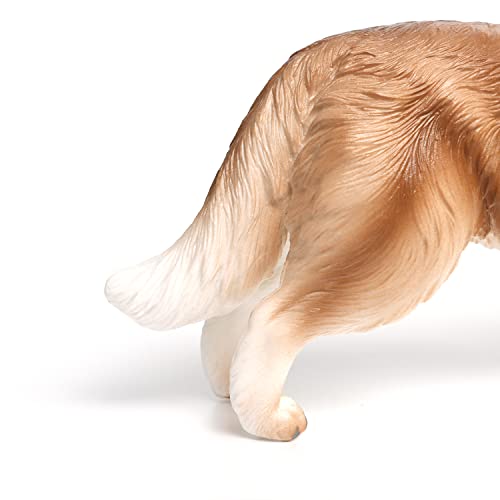 Aydinids Dog Figurine Collie Dog Figurine Figures Realistic Pet Dog Figures Simulated Dog For Christmas Birthday Gift Party Decoration, Collie #TOP3