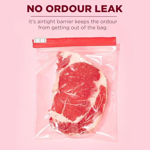Image of Ezee Plastic Reusable Multi-Purpose Slider Bag 9x10 Inch | Zip Lock & Vegetable Storage | Freeze Bag I Pack of 10