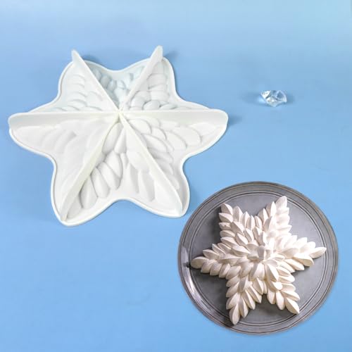 XiaoShenLu Płatek śniegu silikonowa forma do ciasta, DIY pieczenia deser mus ciasto czekolada galaretka forma