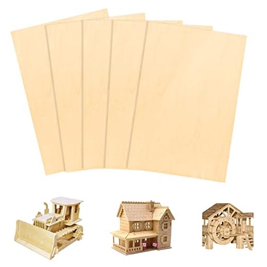 Chutoral 5 Stcke Balsaholz Platte,300 x 200 x 1.5 mm Rohlinge Balsa Holz Platten Dnne Linde Holzplatten fr DIY Handwerk Holz Mini Haus Boot Holzmodelle